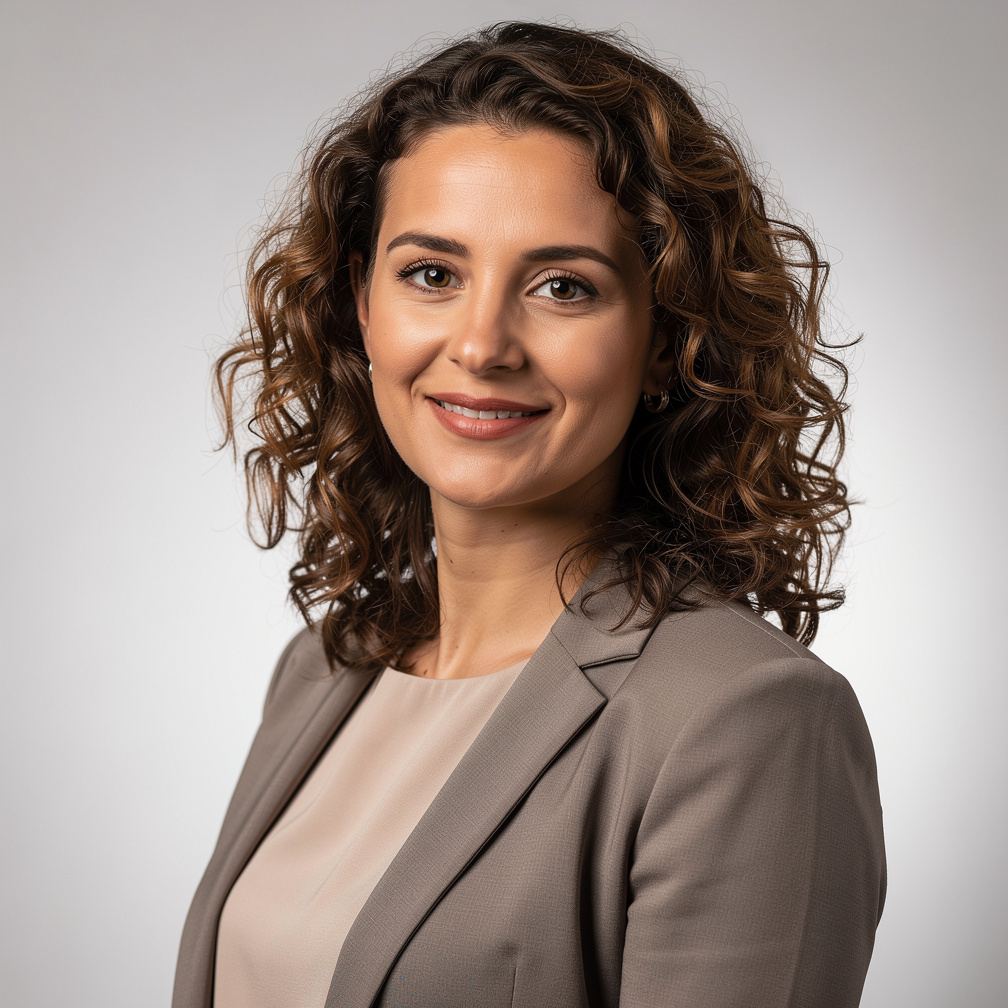 Portrait of a young Belgian woman leader